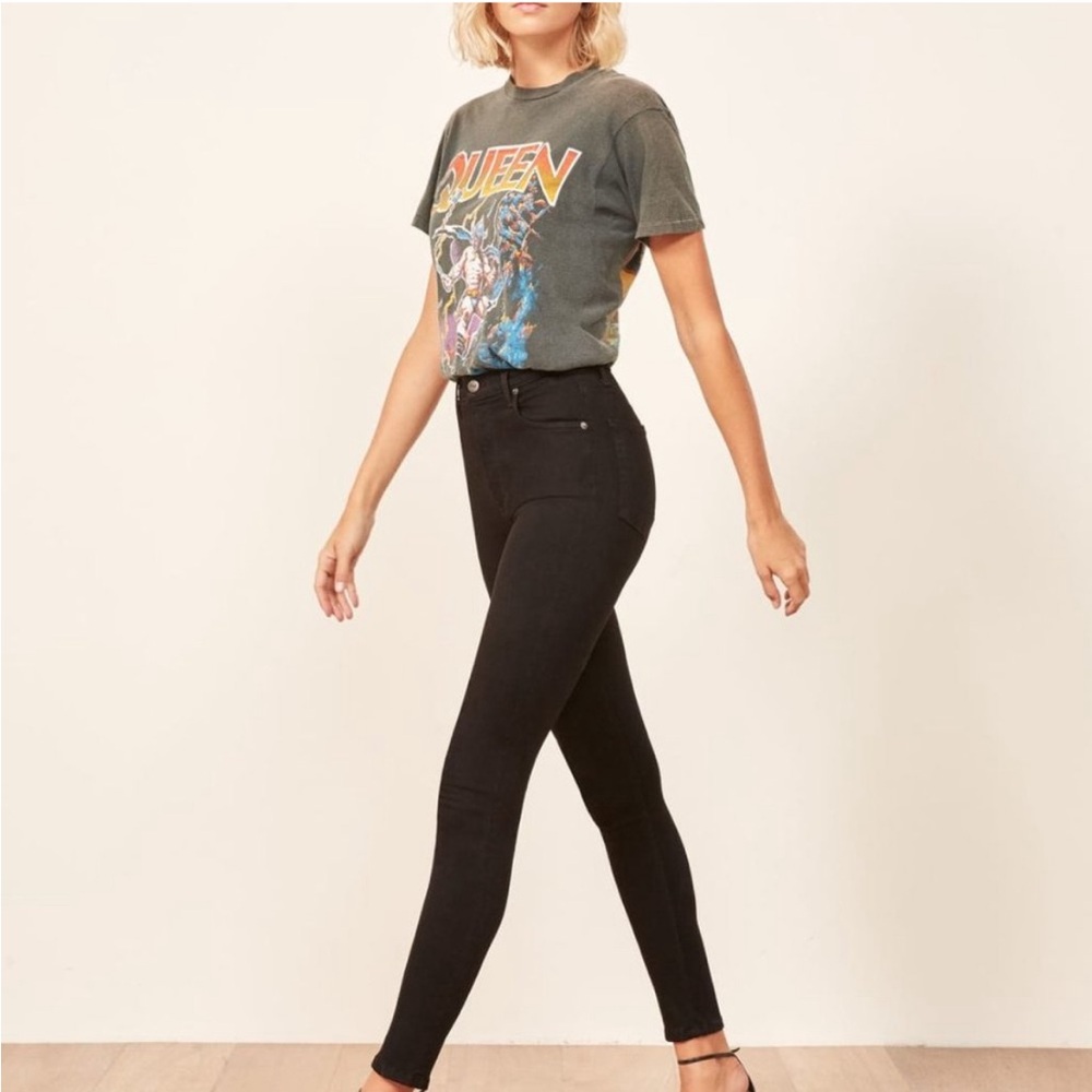 Reformation black skinny jeans